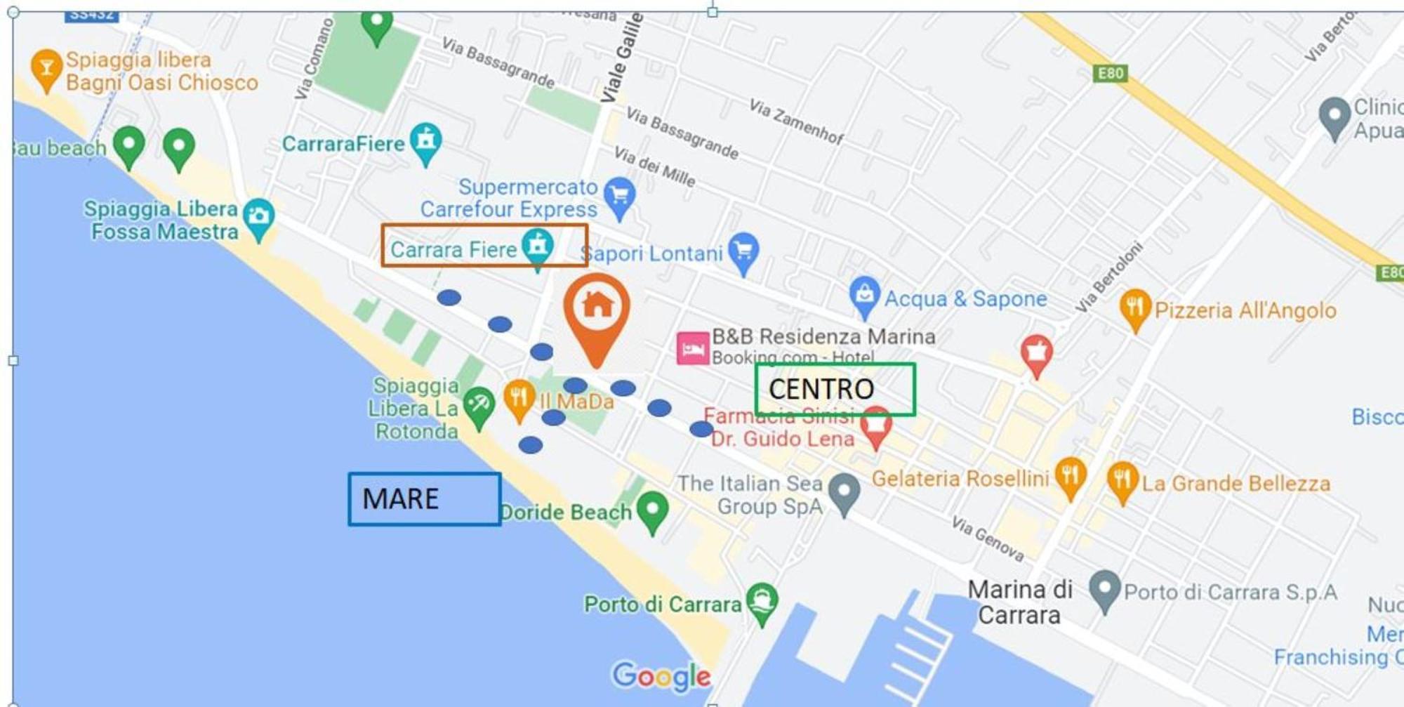 Appartamento Stella Marina A Due Passi Dal Mare E Dal Centro Marina Di Carrara Bagian luar foto